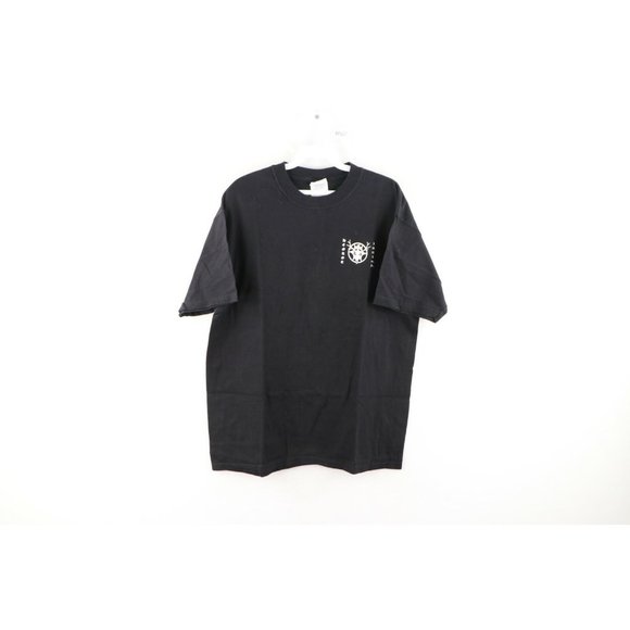 Vintage Streetwear Mens Large Heorot Pub Draught House Skull Double Sided Shirt - Picture 1 of 8